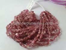 Pink Bi Color Tourmaline Smooth Oval Beads