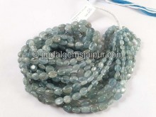 Aqua Kyanite Smooth Oval Beads -- KNT47