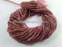 Pink Tourmaline Shaded Faceted Roundelle Beads -- TURA539