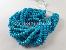 Turquoise Arizona Smooth Roundelle Beads