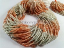 Sunstone Multi Cut Cube Beads