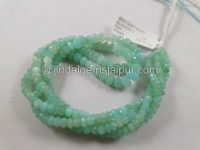 Peruvian Blue Opal Faceted Roundelle Beads