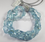 Aquamarine Smooth Nuggets Shape Beads