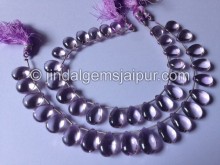 Pink Amethyst Plain Pear Shape Beads