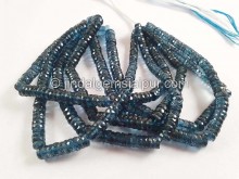 London Blue Topaz Faceted Tyre Shape Beads