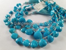 Turquoise Arizona Faceted Heart Shape Beads