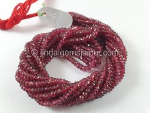 Red Spinel Faceted Roundelle Beads