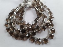 Smoky Faceted Star Beads -- SMKA48