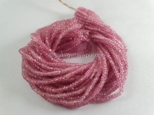Pink Spinel Faceted Roundelle Beads