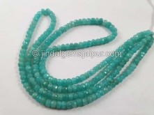 Amazonite Far Faceted Roundelle Beads