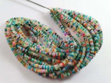Multi Ethiopian Opal Smooth Roundelle Beads -- ETOPA165