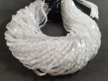 Rainbow Moonstone Faceted Baguette Beads