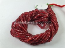 Red Spinel Faceted Roundelle Beads -- RDSP24