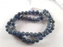 Blue Sapphire Smooth Round Balls Beads -- SPPH166