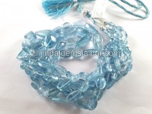Aquamarine Smooth Nugget Beads -- AQMA217