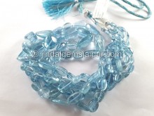 Aquamarine Smooth Nugget Beads -- AQMA217 Aquamarine Smooth Nugget Beads -- AQMA217