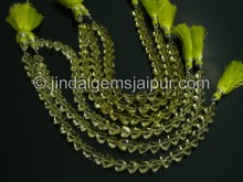 Lemon Quartz Faceted Trillion Shape Beads
