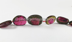 Watermelon Tourmaline Slices Shape Beads Watermelon Tourmaline Slices Shape Beads