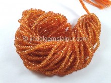 Mandarin Garnet Faceted Roundelle Beads -- FSP68