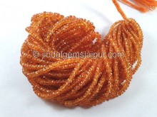Mandarin Garnet Faceted Roundelle Beads -- FSP68 Mandarin Garnet Faceted Roundelle Beads -- FSP68