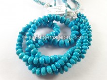 Turquoise Arizona Big Smooth Roundelle Shape Beads