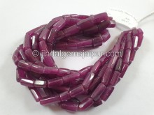 Ruby Natural Smooth Pipe Beads -- RBY53
