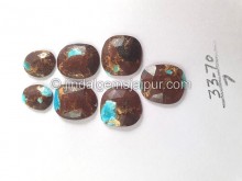 Copper Lava Mohave Turquoise Rose Cut Slices -- DETRQ228