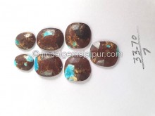 Copper Lava Mohave Turquoise Rose Cut Slices