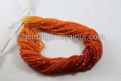 Carnelian Shaded Faceted Roundelle Shape Beads
