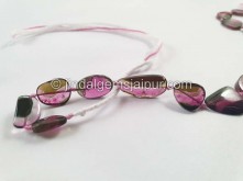 Watermelon Tourmaline Smooth Slices Beads -- TOWT25 Watermelon Tourmaline Smooth Slices Beads -- TOWT25
