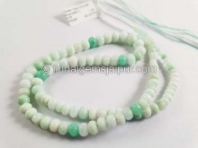 Green Opal Smooth Roundelle Shape Beads