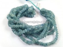 Milky Aquamarine Smooth Roundelle Beads