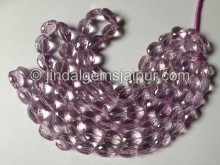 Pink Amethyst Concave Cut Nuggets Shape Beads