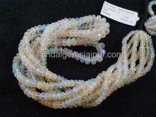 Cream White Ethiopian Faceted Roundelle Beads -- ETOPA124