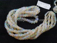 Cream White Ethiopian Faceted Roundelle Beads