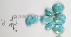 Larimar Rose Cut Slices