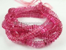 Pink Topaz Smooth Roundelle Beads