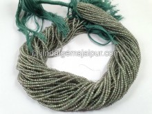 Green songea sapphire micro cut round beads