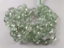 Green Amethyst Faceted Oval Nuggets Beads -- GRAMA79