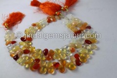 Fire Opal Faceted Pear