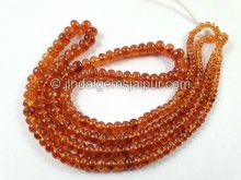 Mandarin Garnet Smooth Roundelle Beads