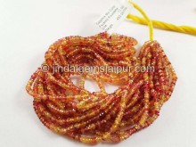 Sapphire Mix Color Faceted Roundelle Shape Beads Sapphire Mix Color Faceted Roundelle Shape Beads