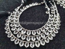 Crystal Quartz Faceted Dolphin Pear Beads