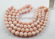 Pink Opal Smooth Round Balls Beads -- POP70