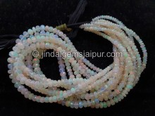 Off White Ethiopian Opal Far Faceted Roundelle Beads