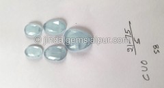 Milky Aquamarine Rose Cut Slices -- DEAQMA133 Milky Aquamarine Rose Cut Slices -- DEAQMA133