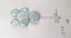 Milky Aquamarine Rose Cut Slices