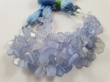 Natural Chalcedony Flat Table Cut Fancy Beads