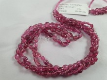 Rubellite Smooth Oval Beads --  RBLT63