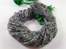 Green Fluorite Faceted Round Beads -- FLRT34